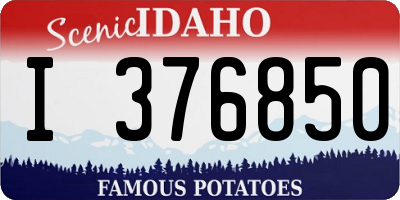 ID license plate I376850
