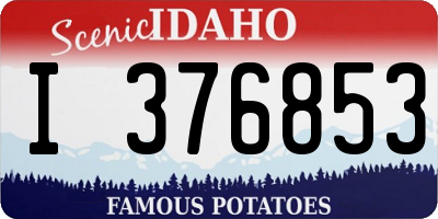 ID license plate I376853