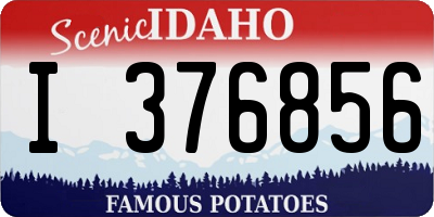 ID license plate I376856