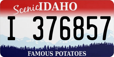 ID license plate I376857