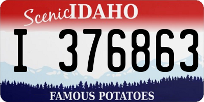 ID license plate I376863