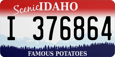 ID license plate I376864