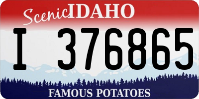 ID license plate I376865