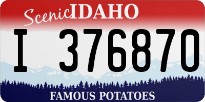 ID license plate I376870