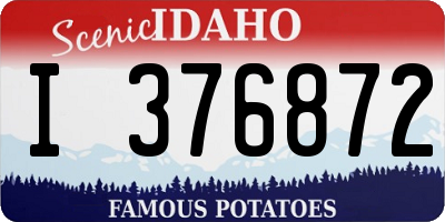 ID license plate I376872