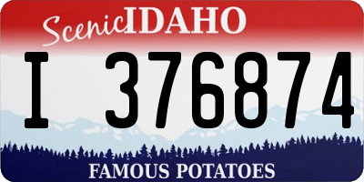 ID license plate I376874