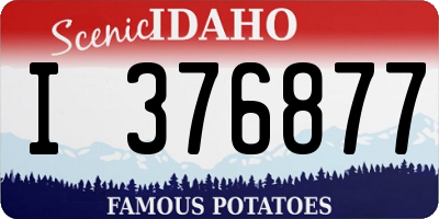 ID license plate I376877