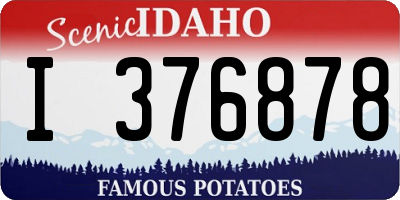 ID license plate I376878