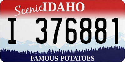 ID license plate I376881