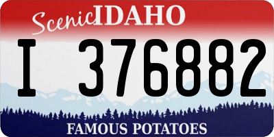 ID license plate I376882