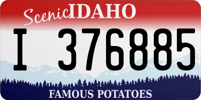 ID license plate I376885
