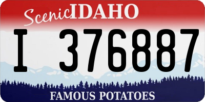 ID license plate I376887