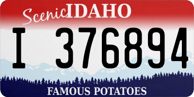ID license plate I376894