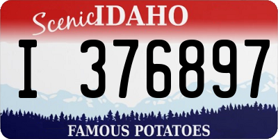 ID license plate I376897