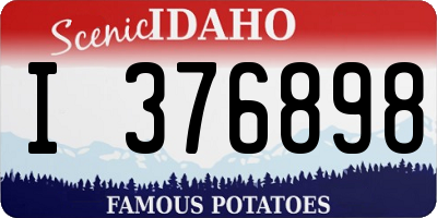 ID license plate I376898