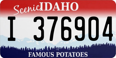 ID license plate I376904
