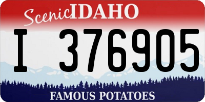 ID license plate I376905