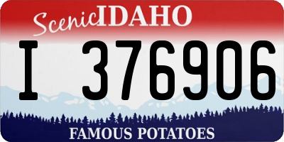 ID license plate I376906