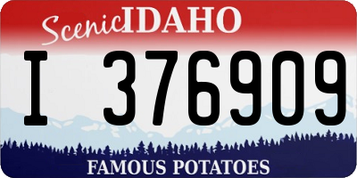 ID license plate I376909