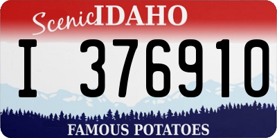 ID license plate I376910