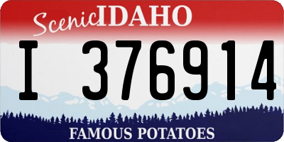 ID license plate I376914