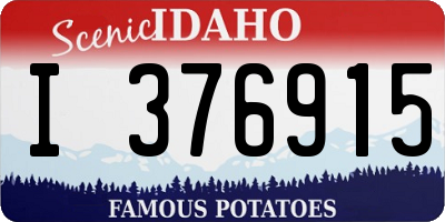 ID license plate I376915