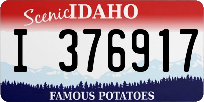 ID license plate I376917