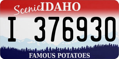 ID license plate I376930