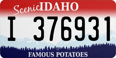 ID license plate I376931