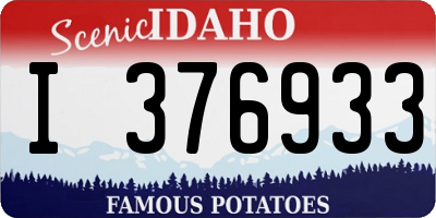 ID license plate I376933