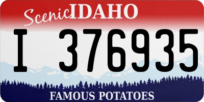 ID license plate I376935