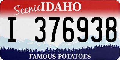 ID license plate I376938