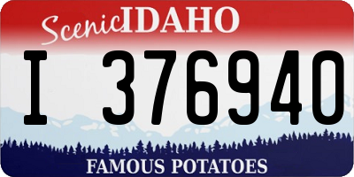 ID license plate I376940