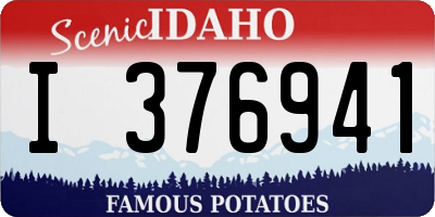 ID license plate I376941