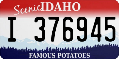 ID license plate I376945