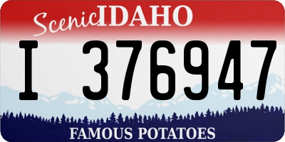 ID license plate I376947