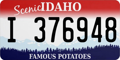 ID license plate I376948