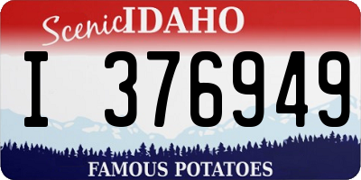 ID license plate I376949