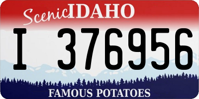 ID license plate I376956