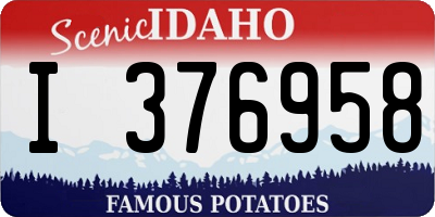 ID license plate I376958