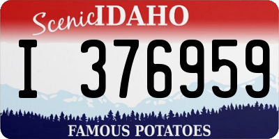 ID license plate I376959