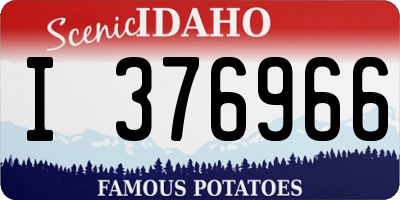 ID license plate I376966