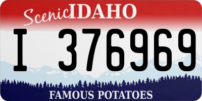 ID license plate I376969