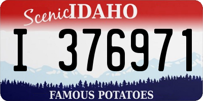 ID license plate I376971