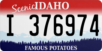ID license plate I376974