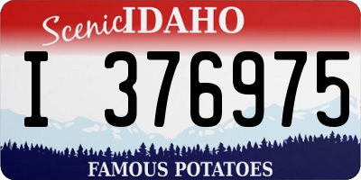 ID license plate I376975