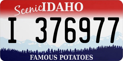 ID license plate I376977