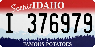 ID license plate I376979