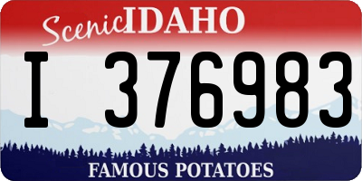 ID license plate I376983