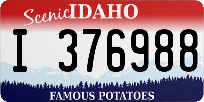 ID license plate I376988